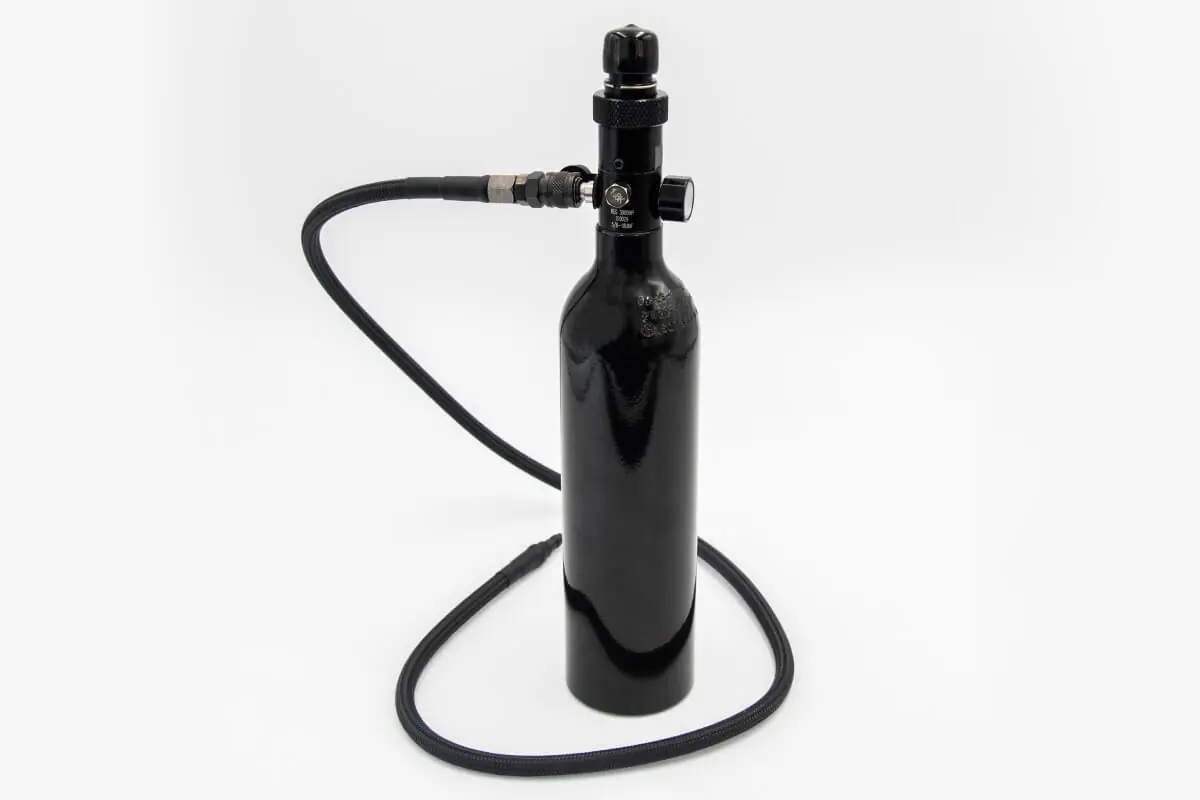 Advanced less lethal weapon systems use HPA tanks as propellant